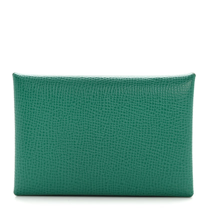 Hermes Epsom Calvi Card Case Vert Jade 1 of 9