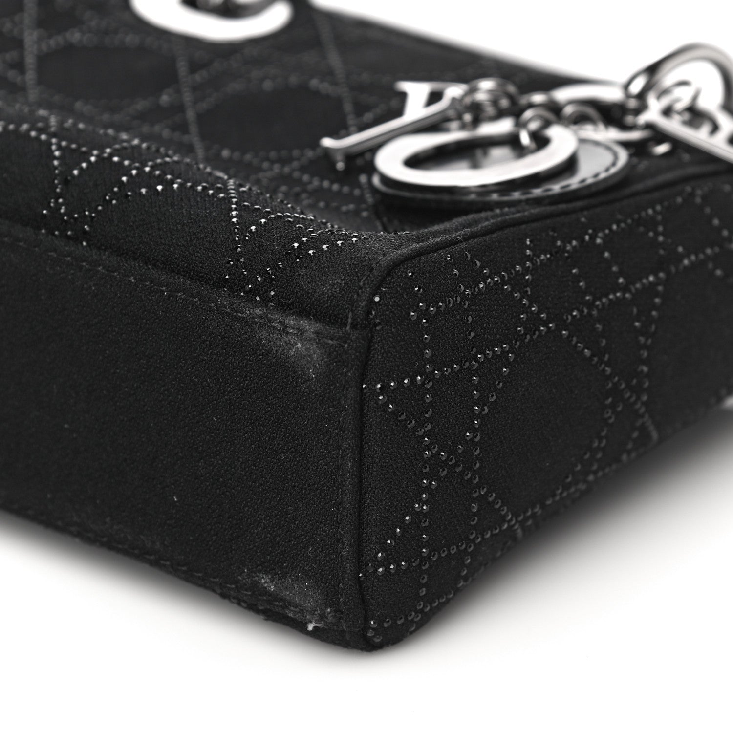 Christian Dior Canvas Studded Cannage Mini Lady Dior Black 13 of 18