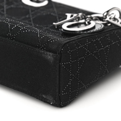 Christian Dior Canvas Studded Cannage Mini Lady Dior Black 13 of 18