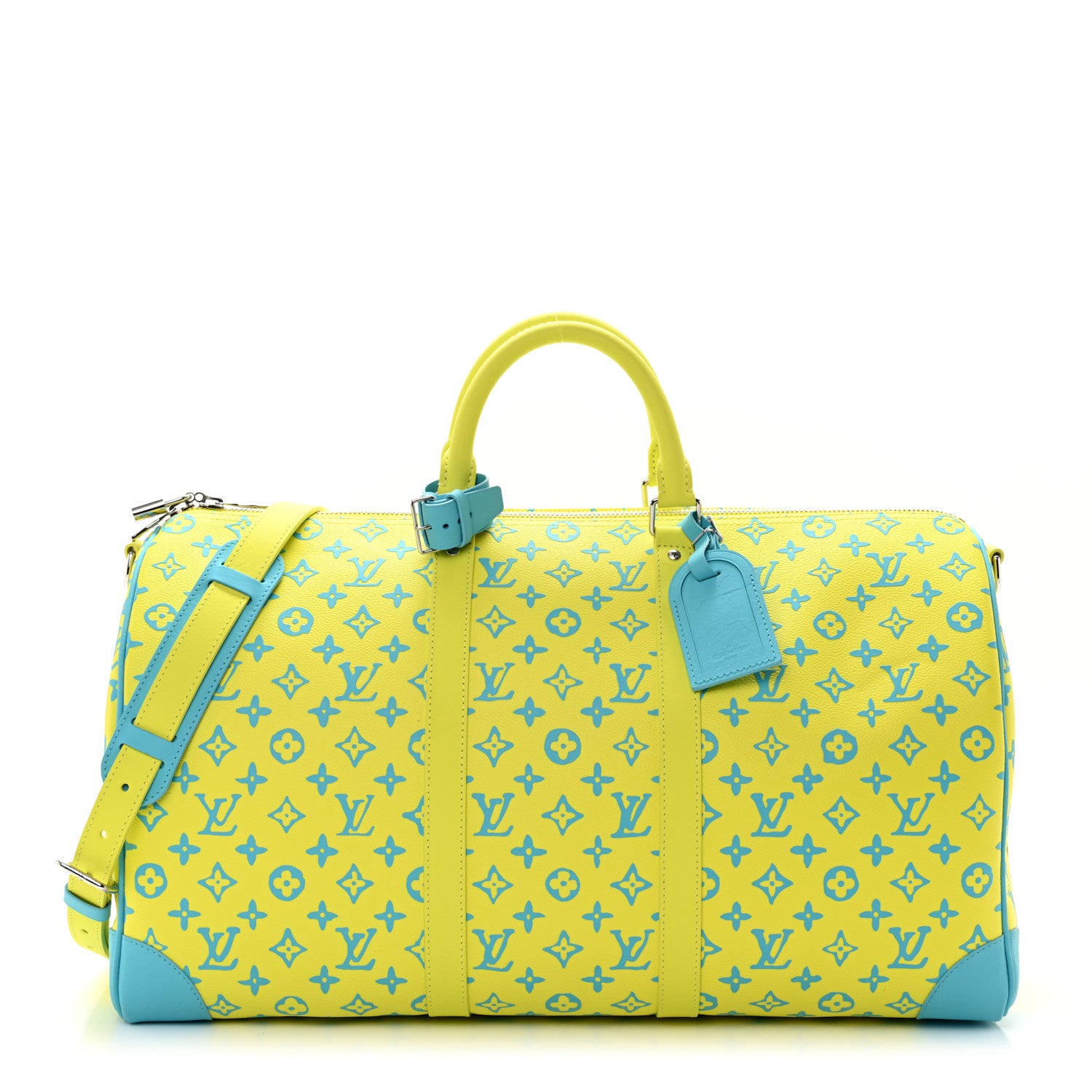 Louis Vuitton Monogram Playground Keepall Bandouliere 50 Lime 1 of 11
