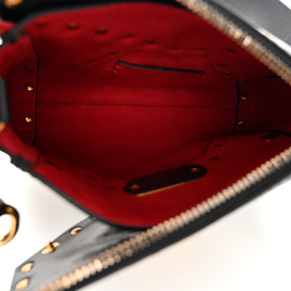 Valentino Garavani Grainy Calfskin Small Rockstud Hype Shoulder Bag Black 5 of 11