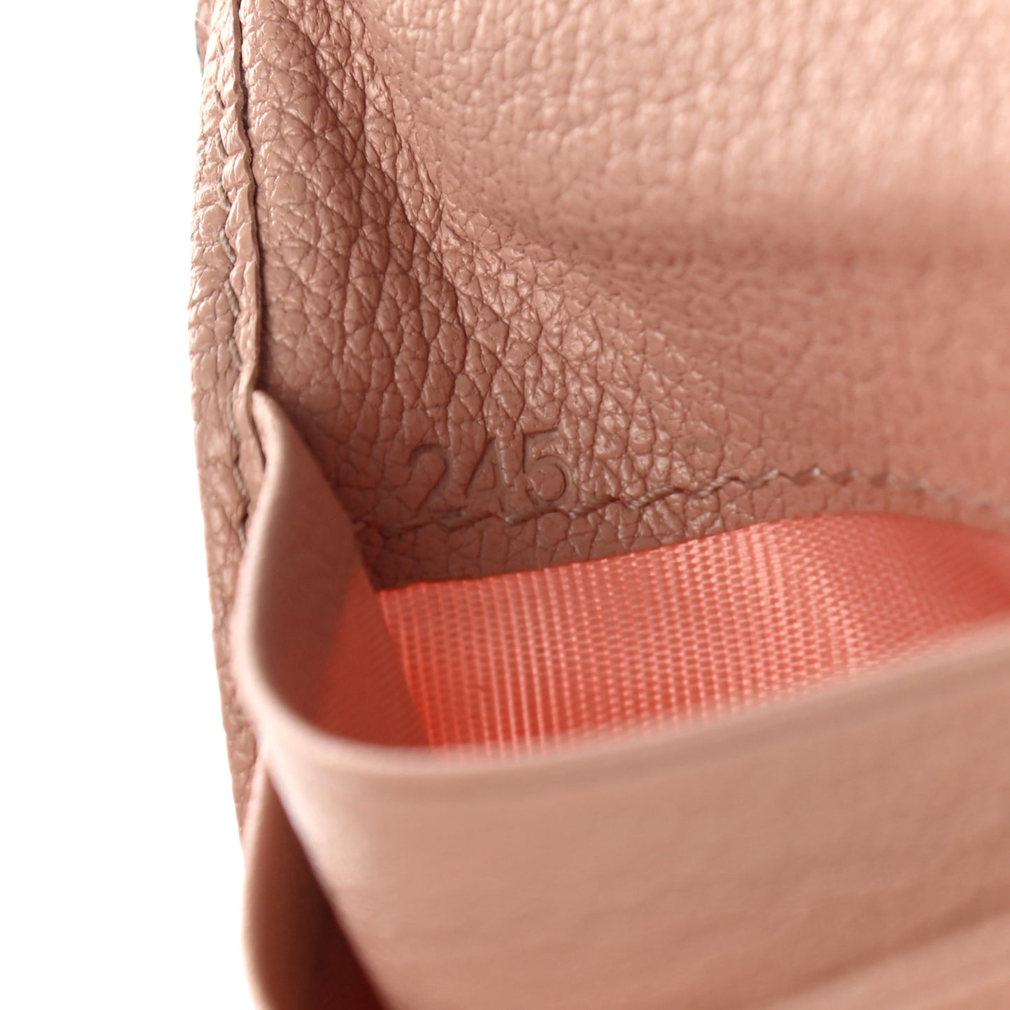 Lizard Embossed Goatskin Madras Cuori Compact Wallet Orchidea