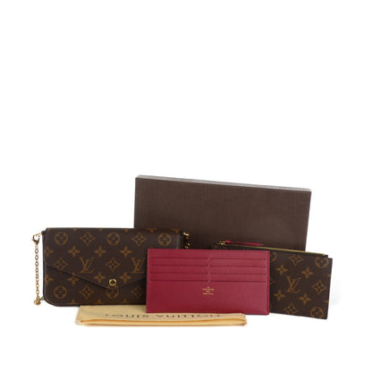 Louis Vuitton Monogram Pochette Felicie Chain Wallet Fuchsia 5 of 8