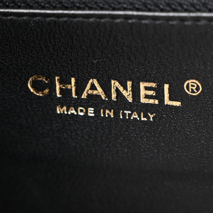 Chanel Tweed Calfskin Quilted Medium CC Filigree Flap Black 6 of 12