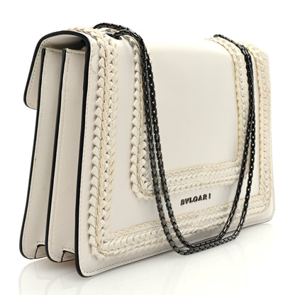 Bulgari Calfskin Plisse Serpenti Forever Shoulder Bag White 4 of 12