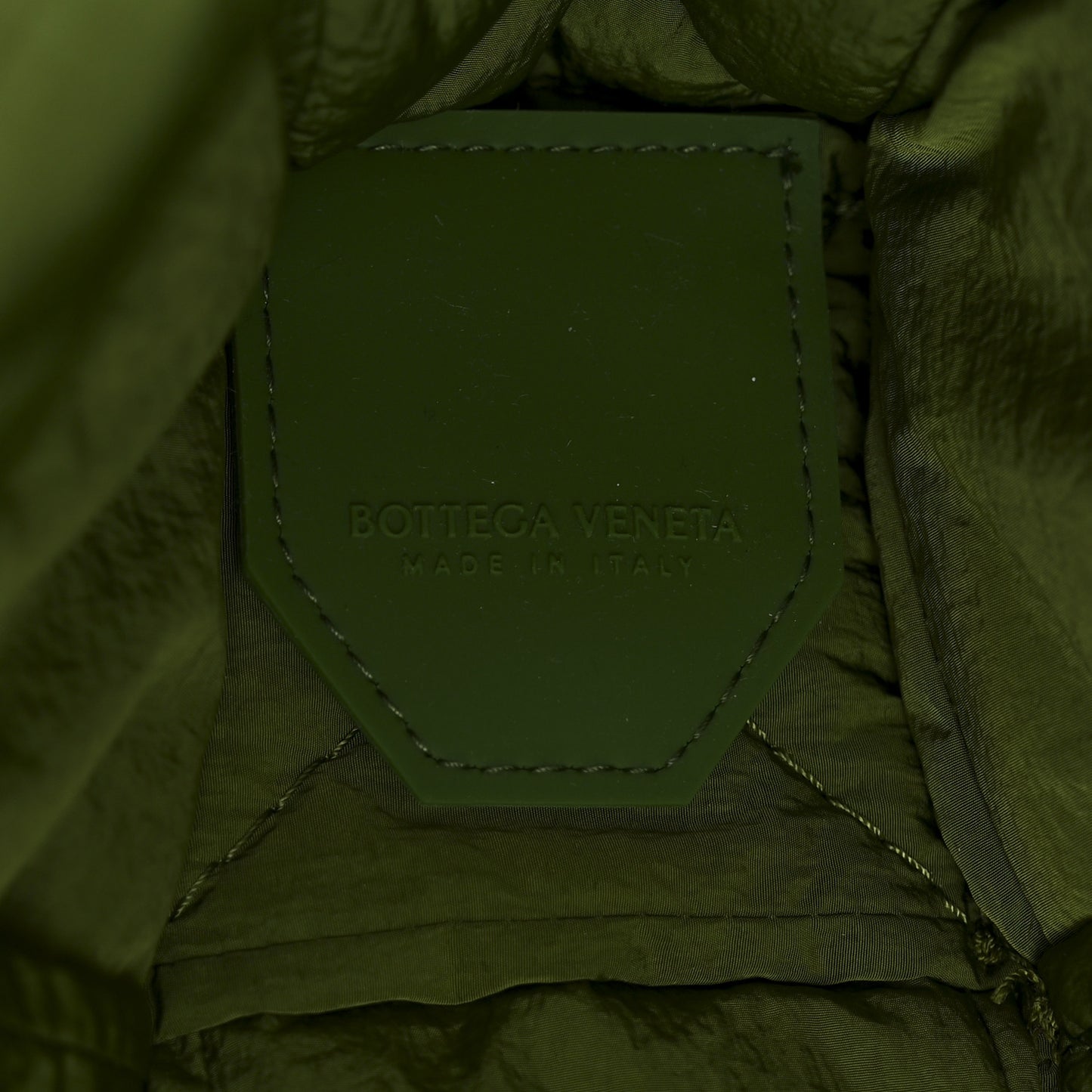 Nylon Intrecciato Padded Tech Cassette Bag Avocado
