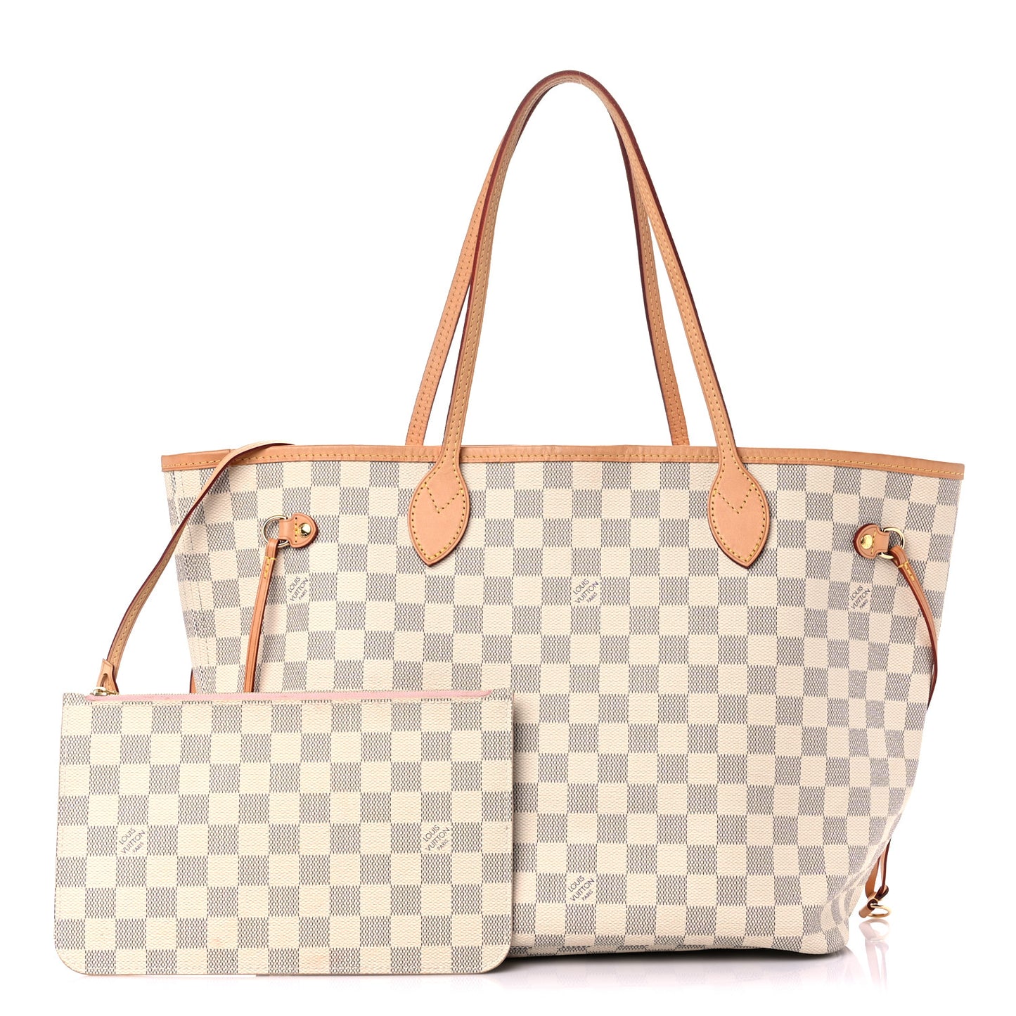 Damier Azur Neo Neverfull MM Rose Ballerine