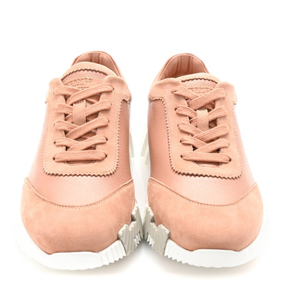 Hermes Sport Goatskin Suede Goatskin Bouncing Sneakers 39 Nude 3 of 9