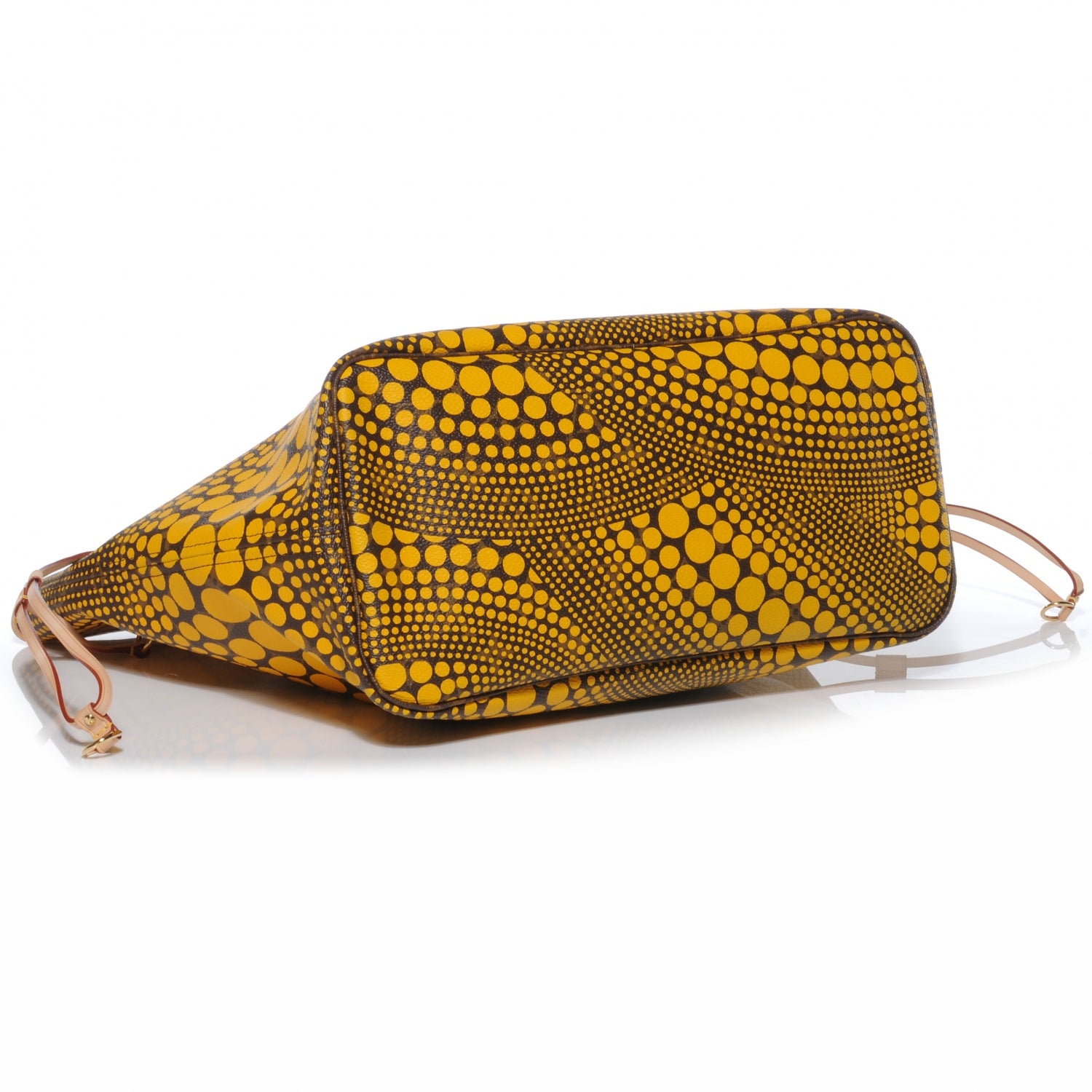 Louis Vuitton Monogram Kusama Waves Neverfull MM Yellow 4 of 7