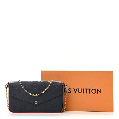 Louis Vuitton Empreinte Pochette Felicie Chain Wallet Marine Rouge 11 of 11