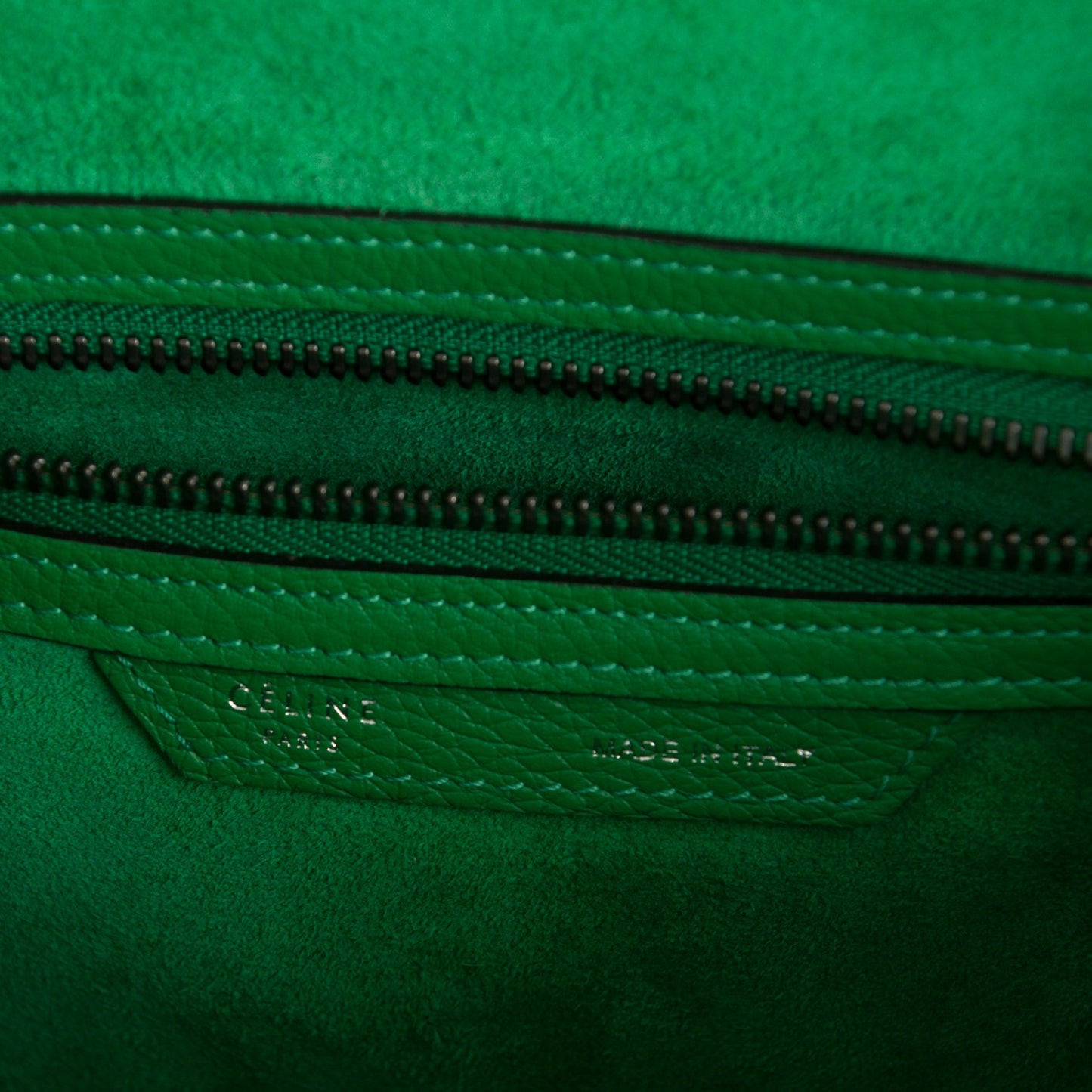 Drummed Calfskin Micro Luggage Mint