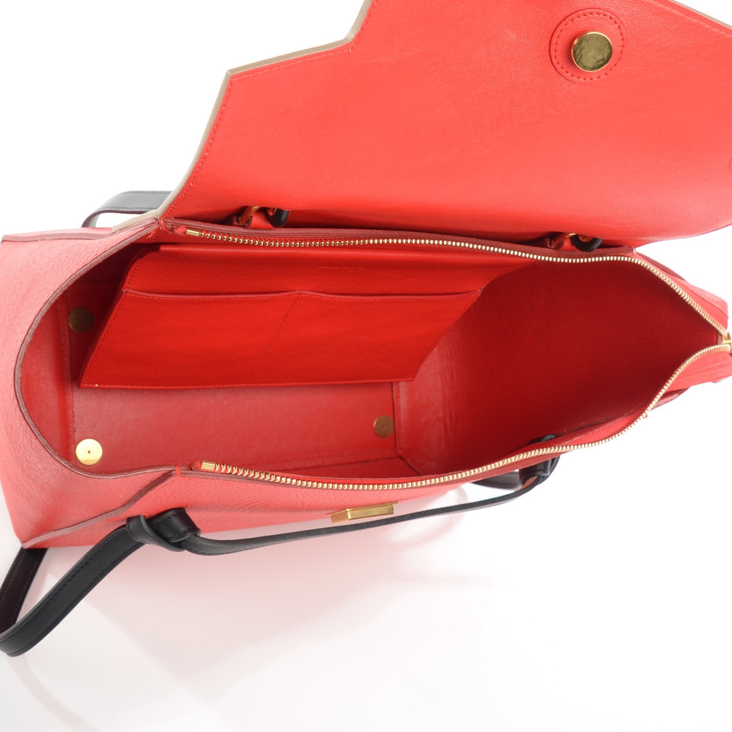 Grained Calfskin Small Belt Bag Vermillion
