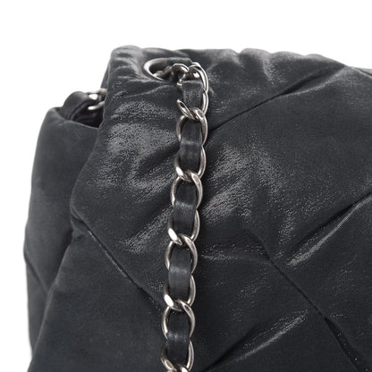 Chanel Iridescent Calfskin Glint Flap Black 15 of 15