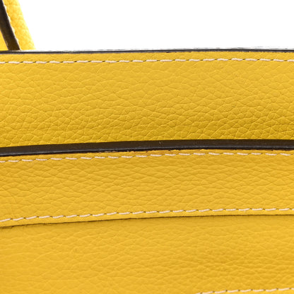 Celine Drummed Calfskin Mini Luggage Citron 11 of 19