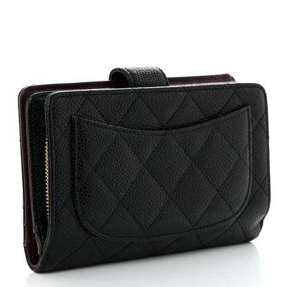 Chanel Caviar Quilted Zipped Pocket Wallet Black 3 of 8