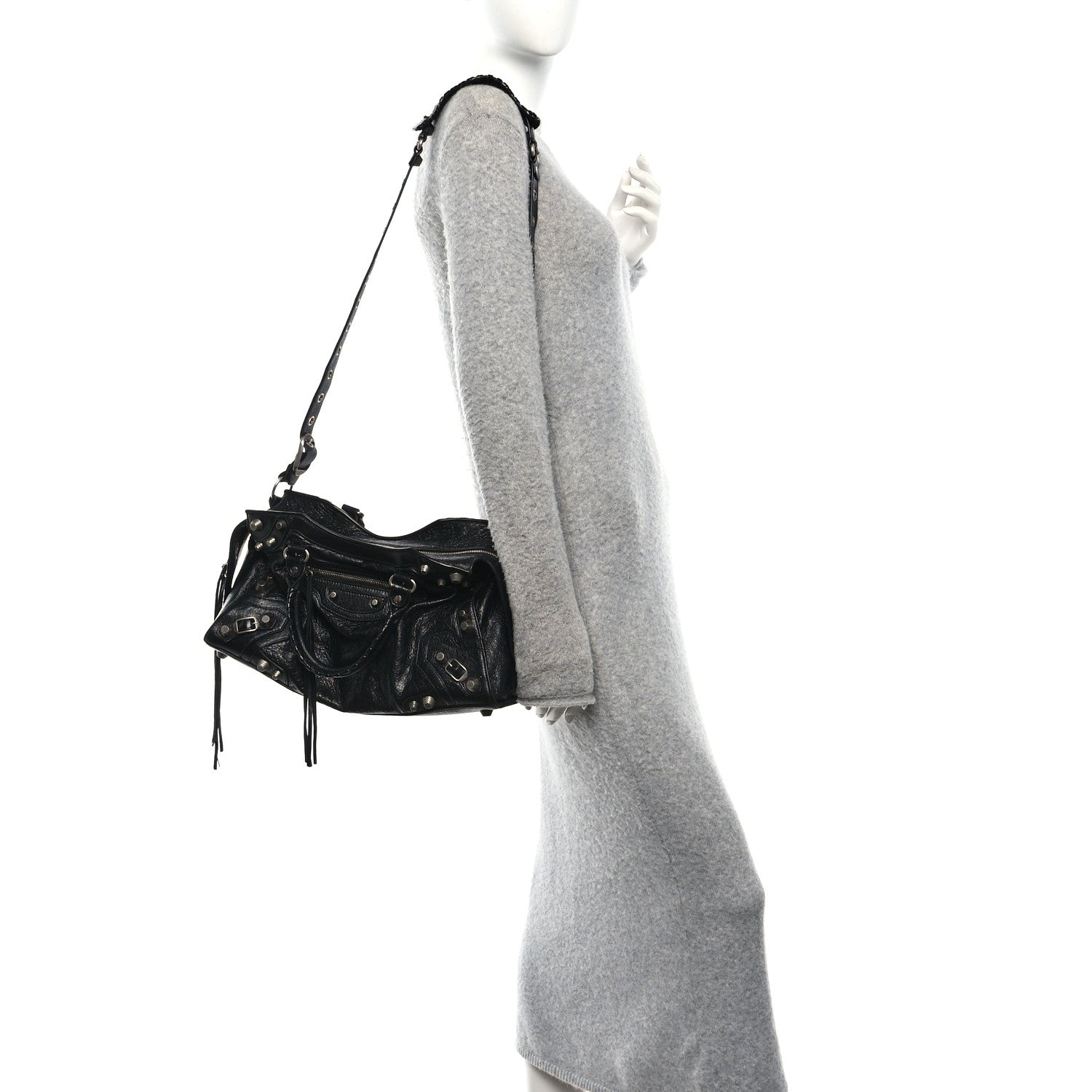 Balenciaga Agneau Arena Neo Cagole City Handbag Black 2 of 10