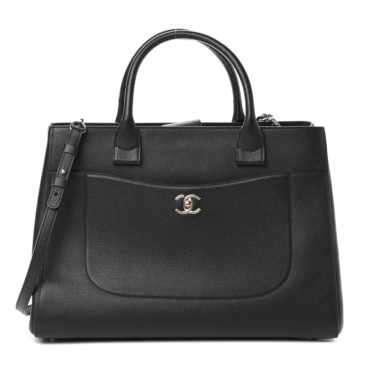 Chanel Grained Calfskin Medium Neo Executive Shopper Tote Black 1 of 8