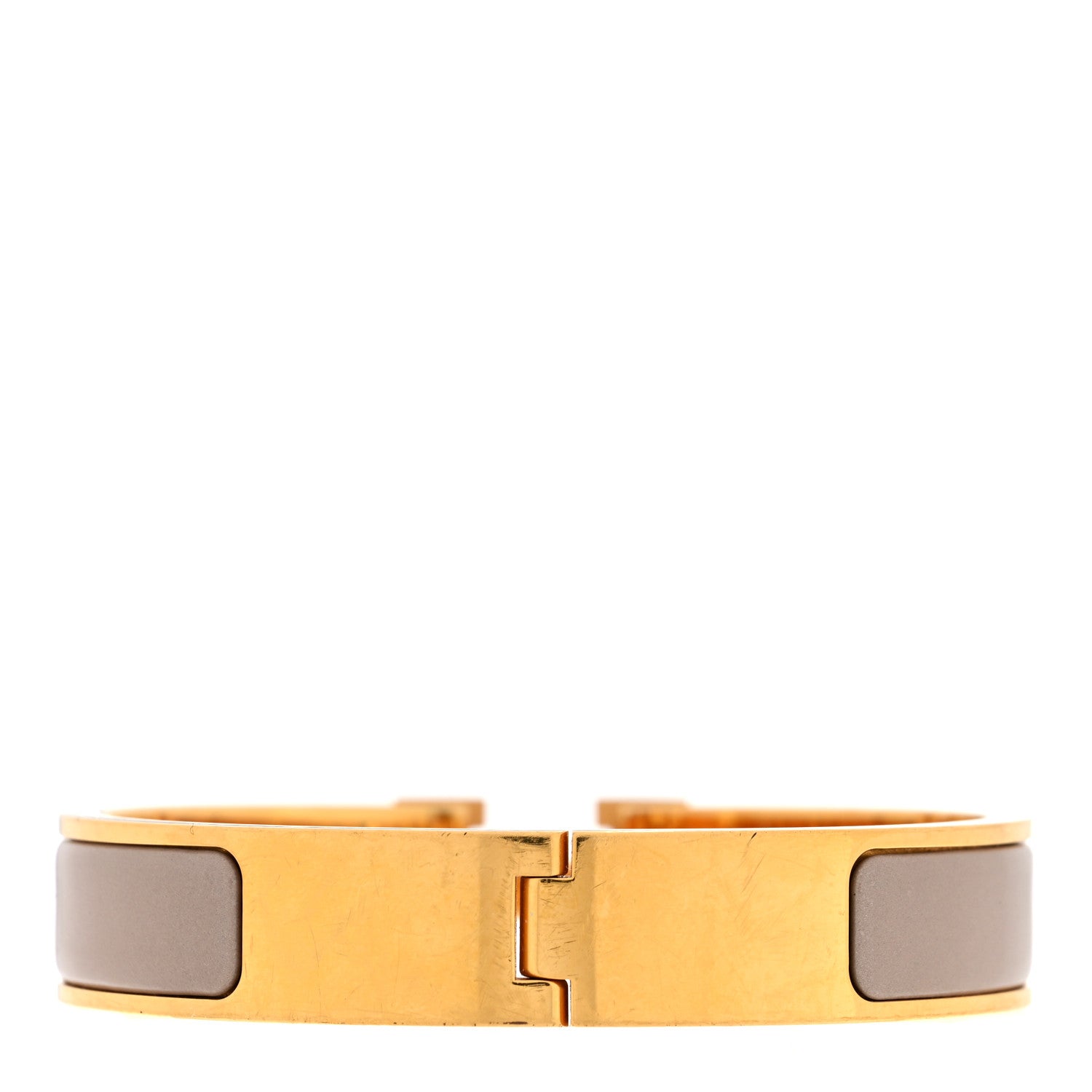 Hermes Enamel Narrow Clic Clac H Bracelet PM Marron Glace 3 of 5