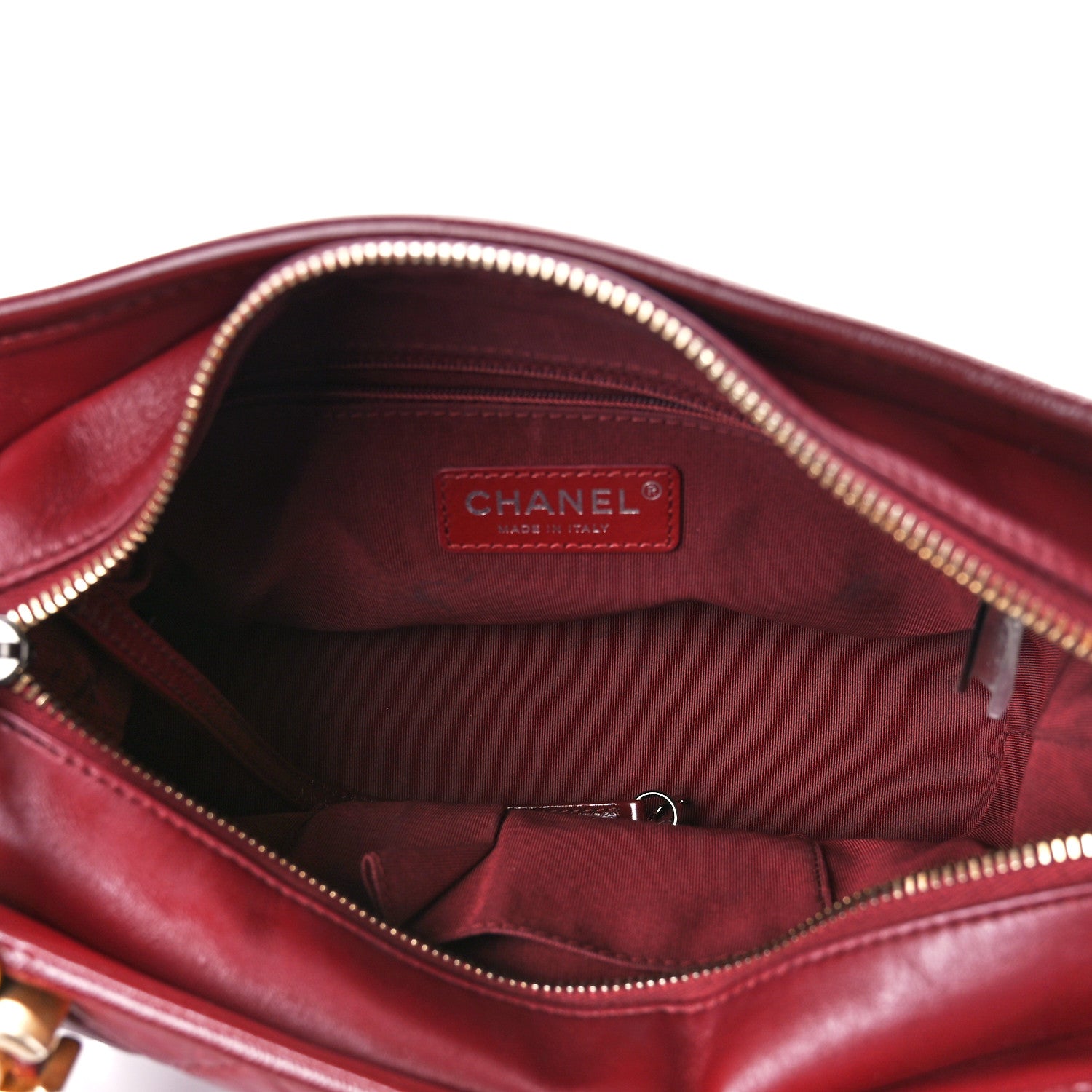 Chanel Aged Smooth Calfskin Quilted Medium Gabrielle Logo Hobo Red 5 of 12