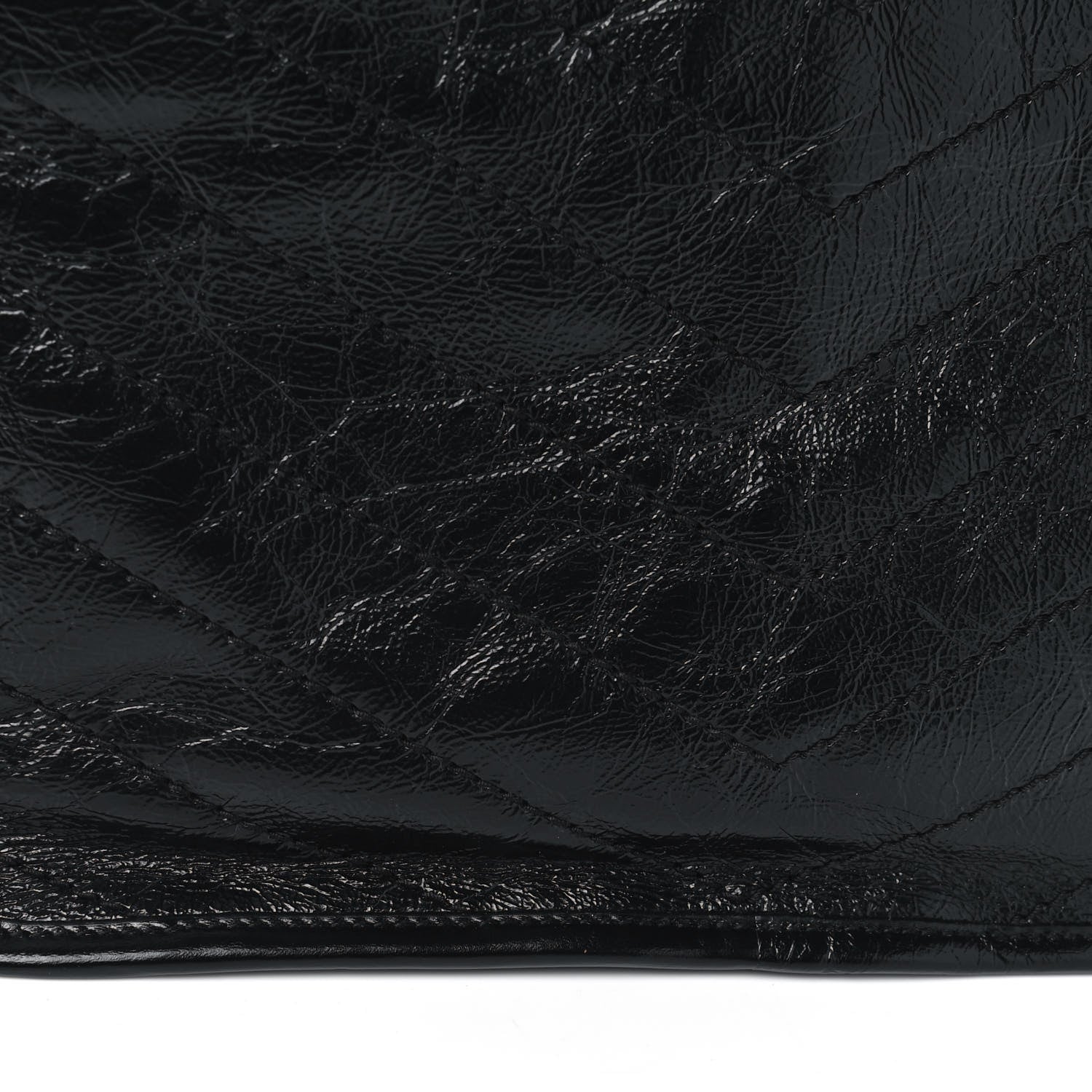 Saint Laurent Crinkled Calfskin Matelasse Monogram Medium Niki Chain Satchel Black 6 of 6