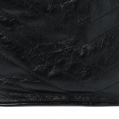Saint Laurent Crinkled Calfskin Matelasse Monogram Medium Niki Chain Satchel Black 6 of 6
