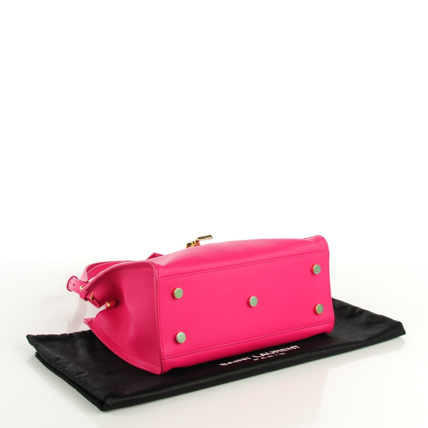 Saint Laurent Calfskin Monogram Baby Cabas Fuchsia 4 of 7
