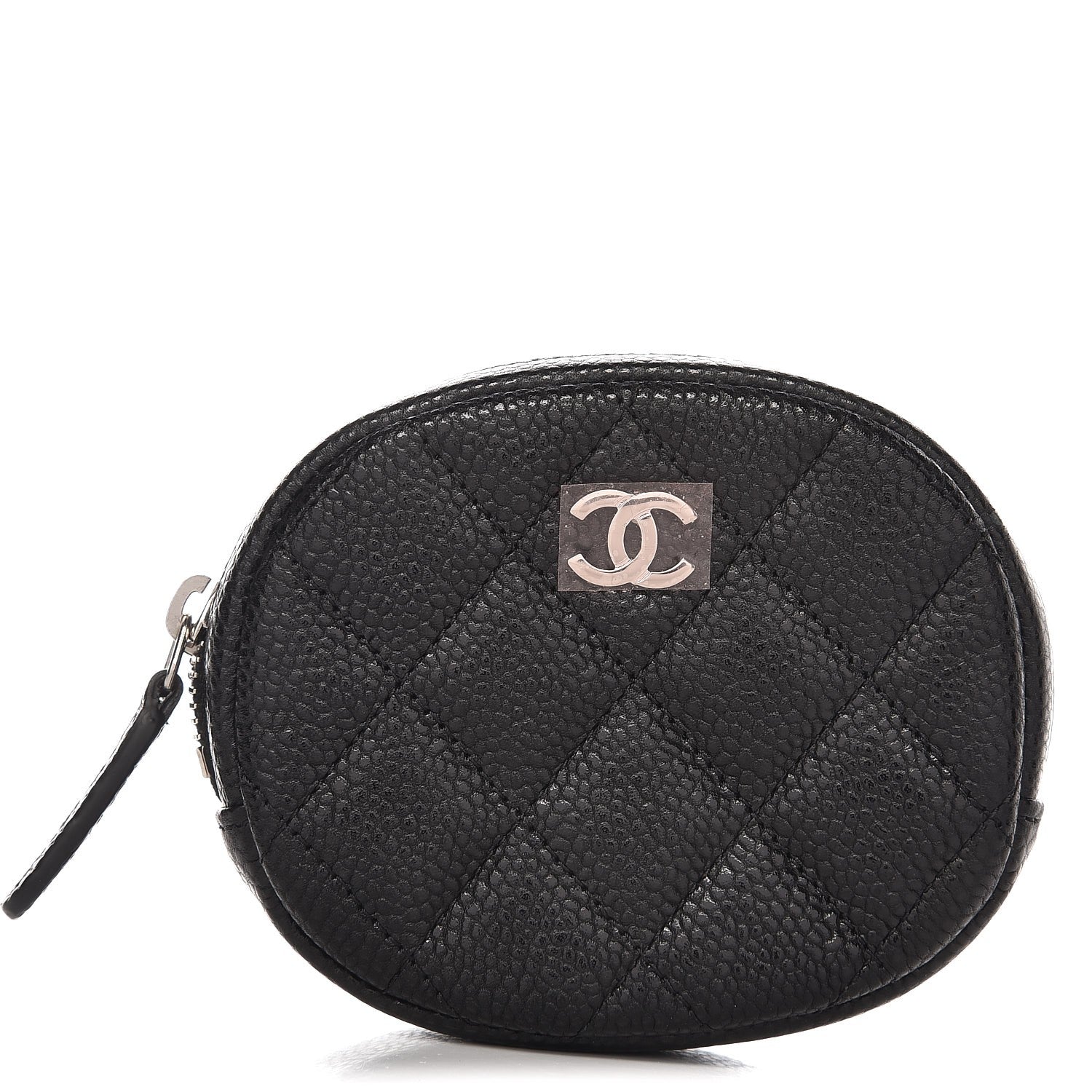 Chanel Caviar Quilted Zip Around Classic Coin Purse Black 1 of 9