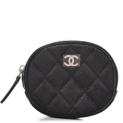 Chanel Caviar Quilted Zip Around Classic Coin Purse Black 1 of 9