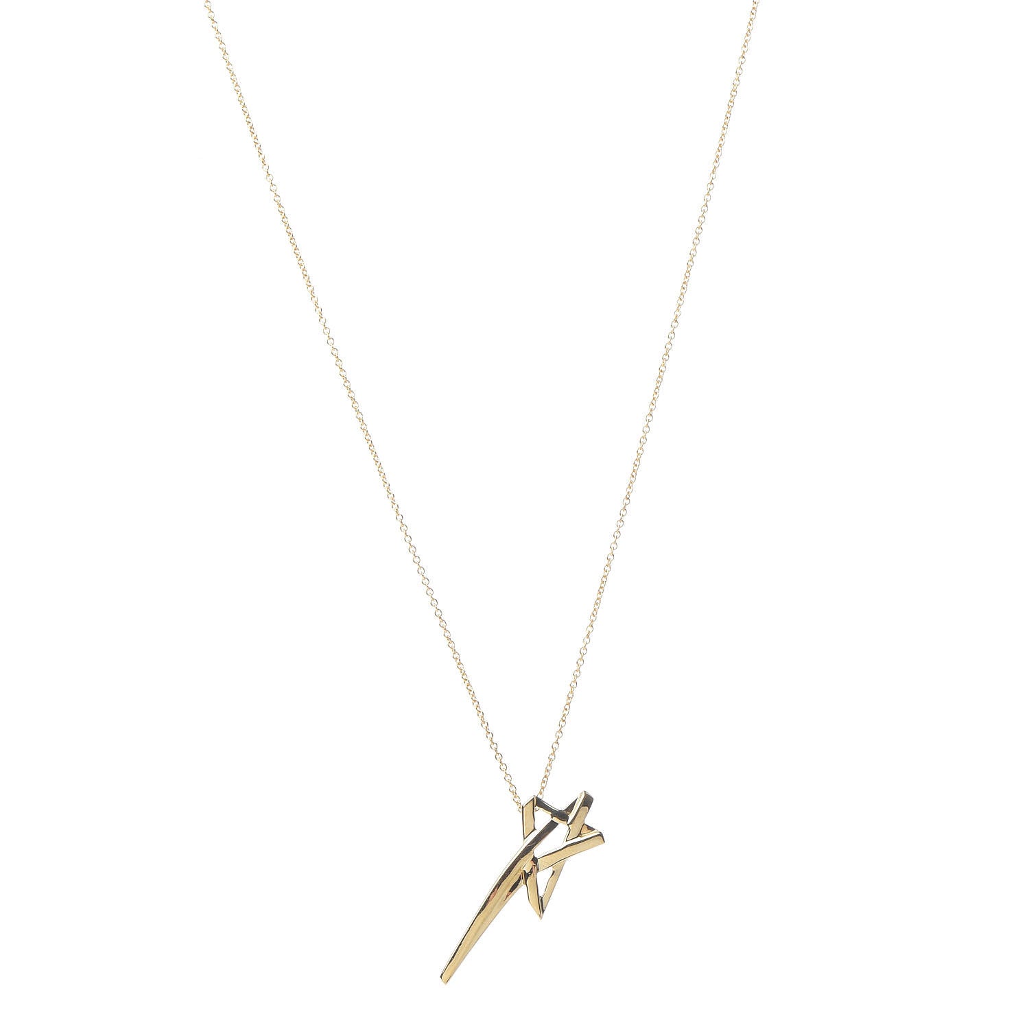 Tiffany 18K Yellow Gold Paloma Picasso Shooting Star Pendant Necklace 1 of 7