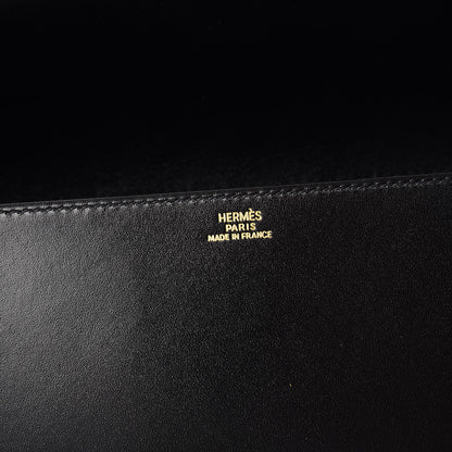 Hermes Tadelakt Medor 23 Clutch Black 6 of 8