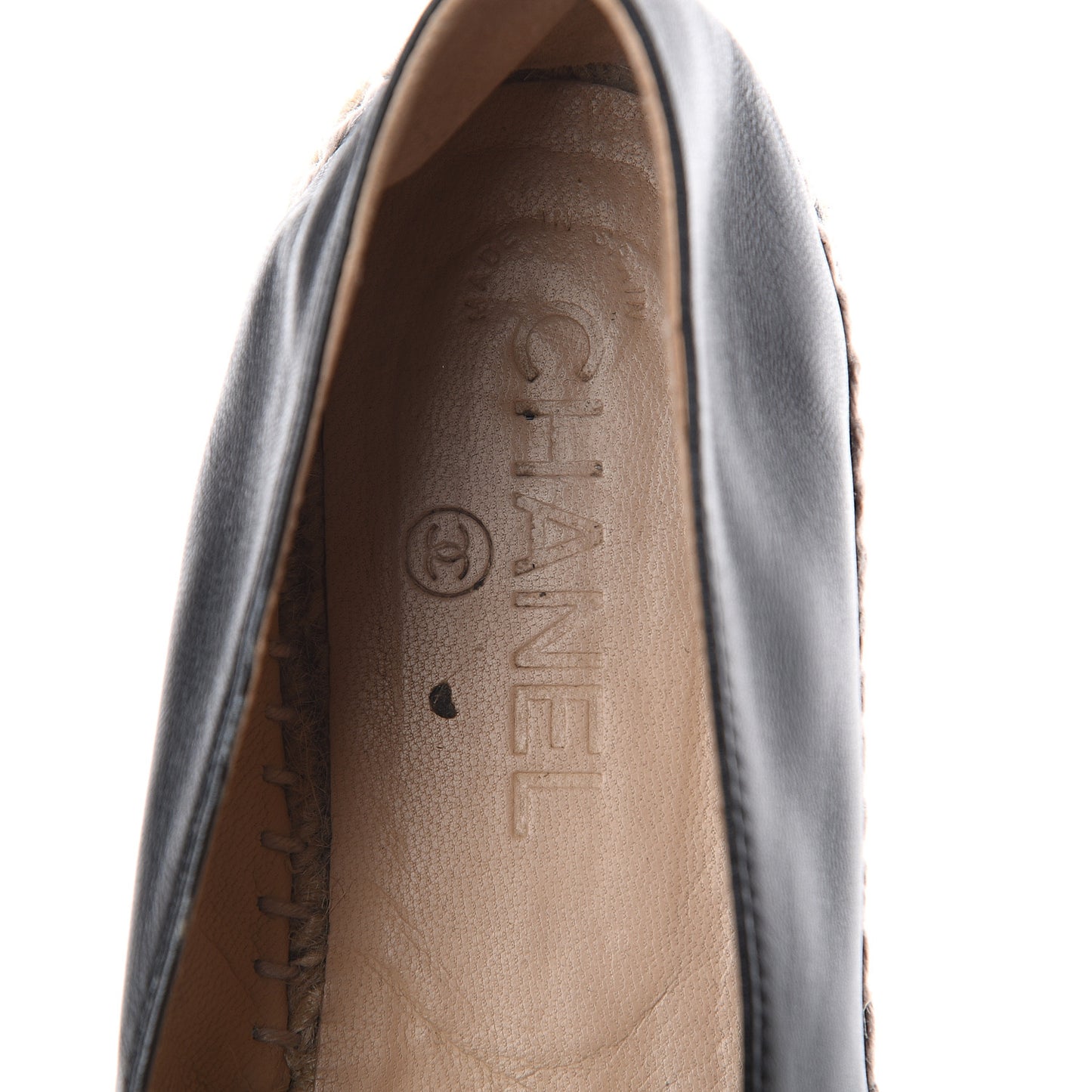 Lambskin CC Espadrilles 38 Black