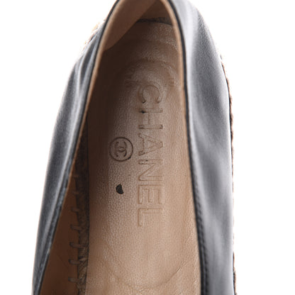 Chanel Lambskin CC Espadrilles 38 Black 5 of 7