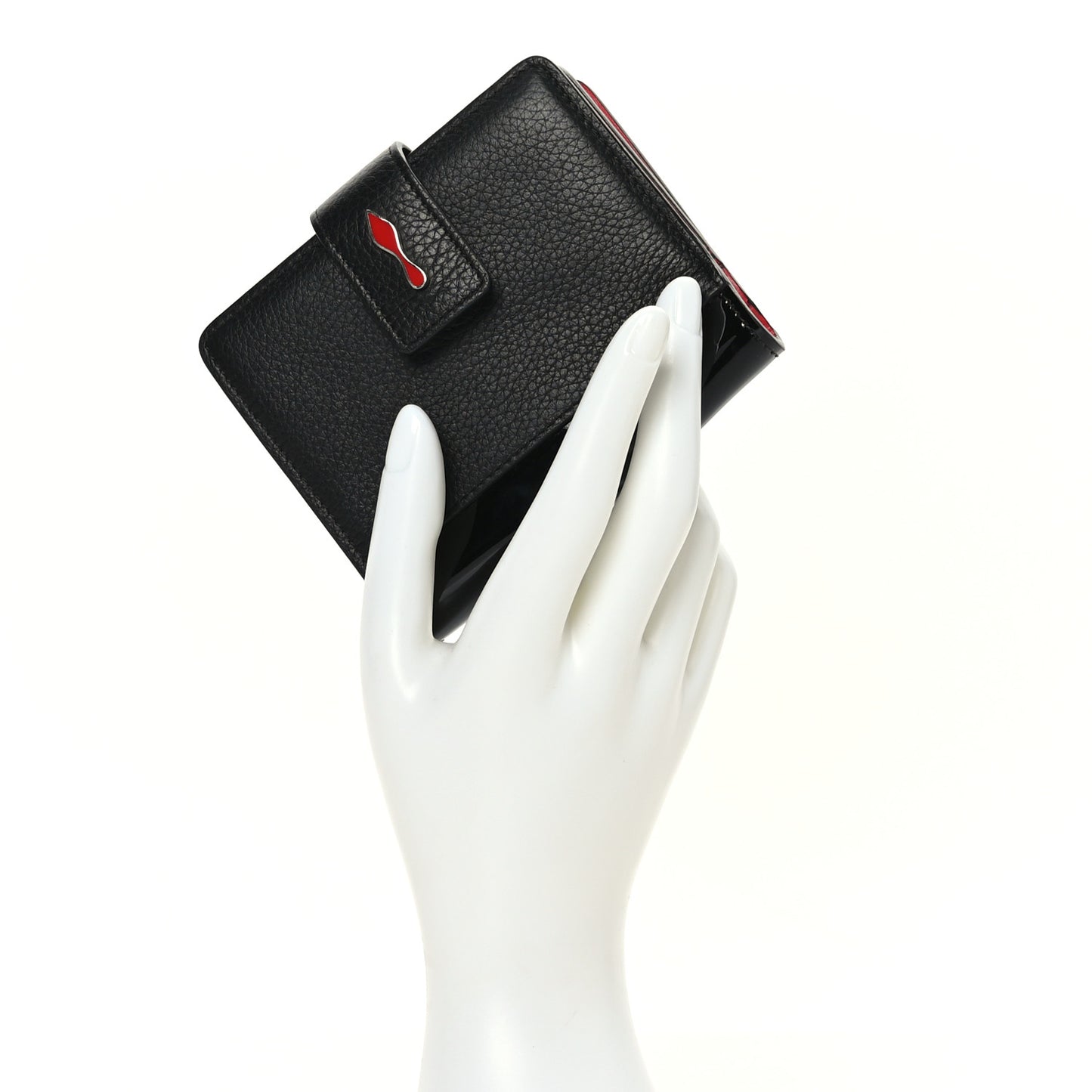 Calfskin Patent Mini Paloma Wallet Black