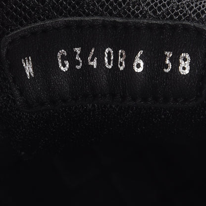 Chanel Nylon Calfskin CC Sneakers 38 Black Grey White 7 of 9