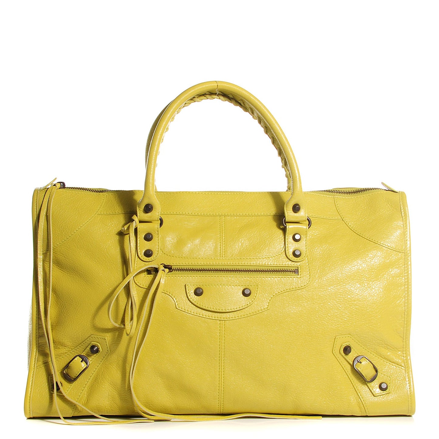 Agneau Classic Hardware Work Jaune Poussin