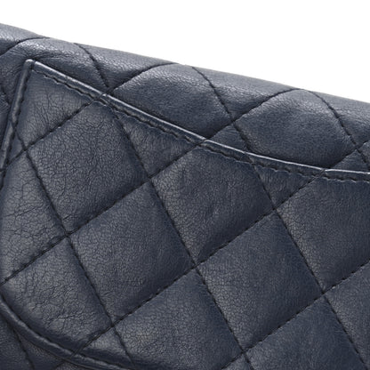 Chanel Lambskin Quilted Yen Wallet Blue 12 of 13
