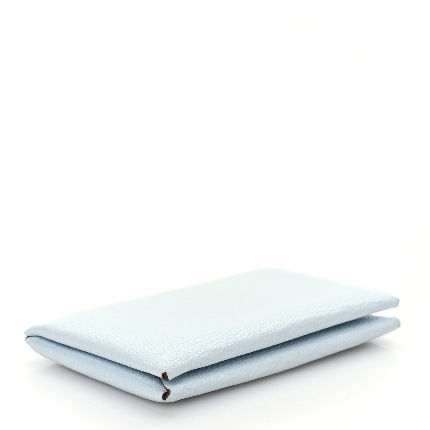 Hermes Chevre Mysore Verso Calvi Card Case Bleu Brume Brique 4 of 9
