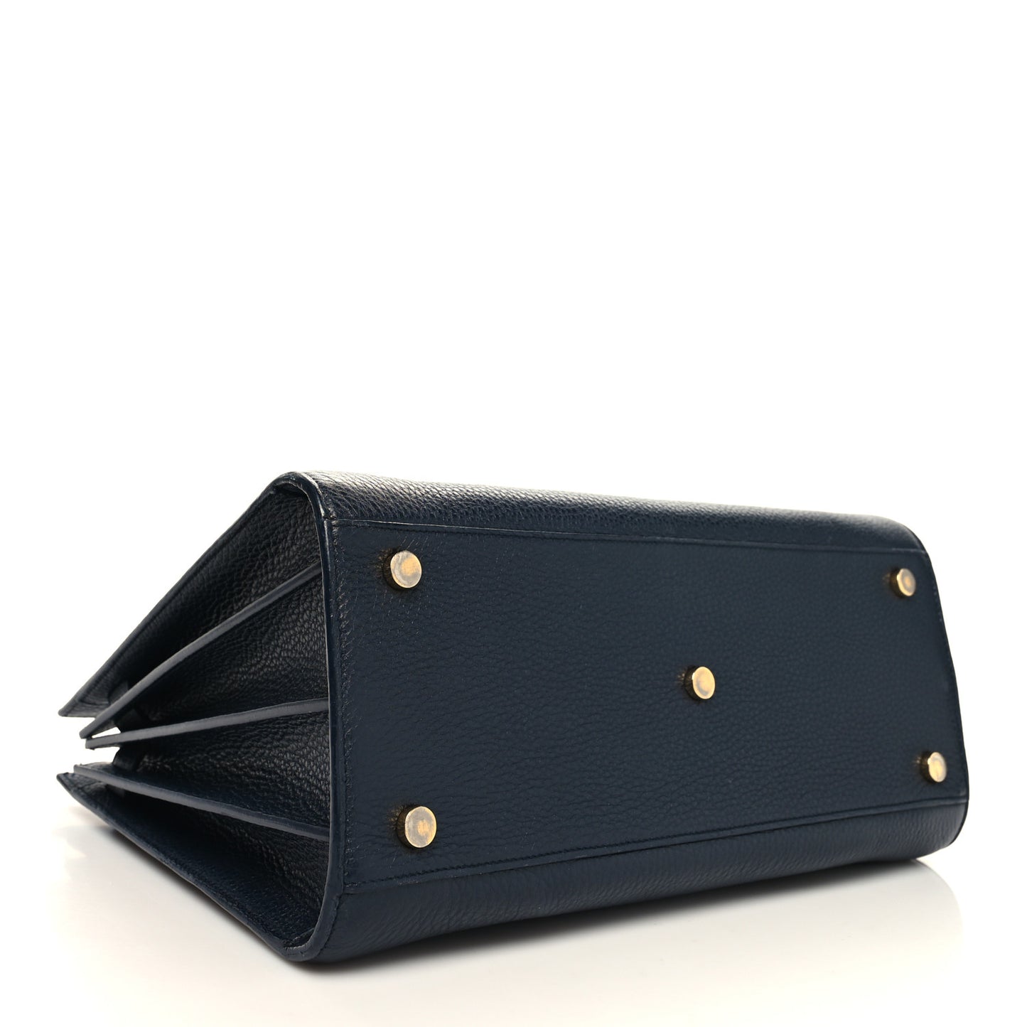 Grained Calfskin Small Sac De Jour Navy