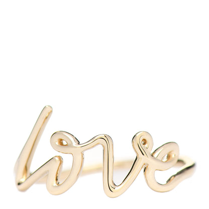 Tiffany 18K Yellow Gold Paloma's Graffiti Love Ring 60 9 1 of 6