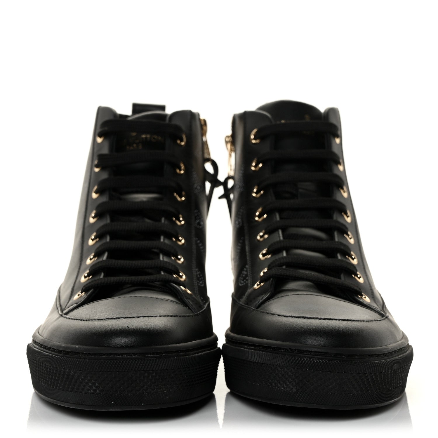 Louis Vuitton Calfskin Monogram Stellar Sneaker Boots 38 Black White 2 of 9