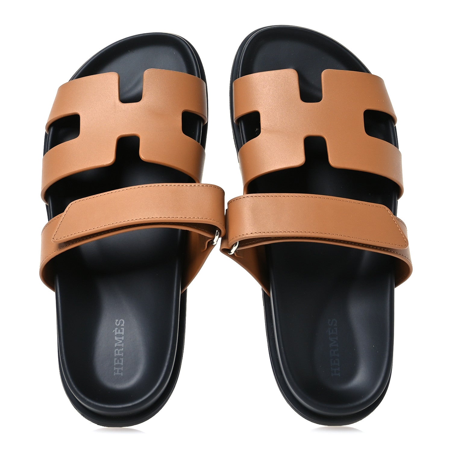 Hermes Calfskin Womens Chypre Sandals 38.5 Naturel 2 of 8