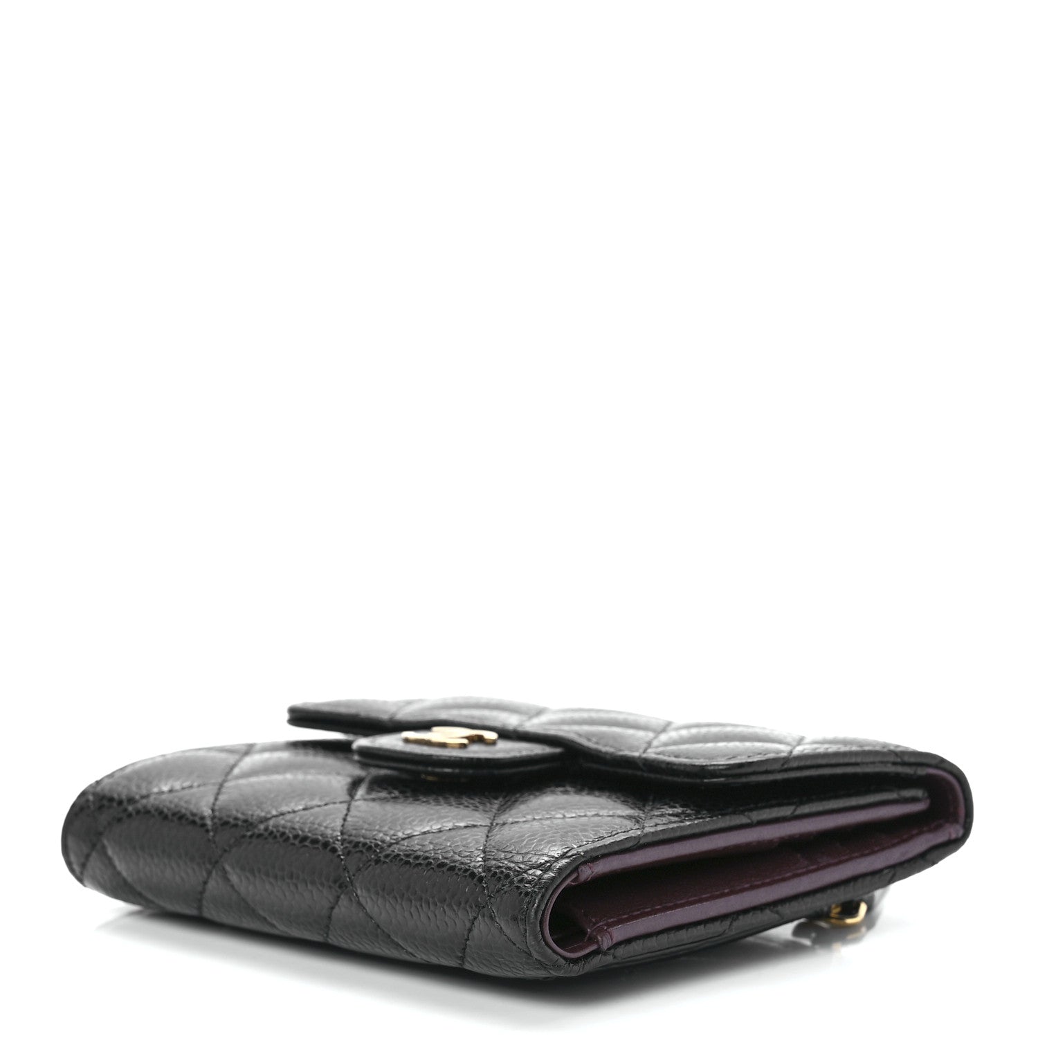 Chanel Caviar Quilted Compact Flap Wallet Black 12 of 15