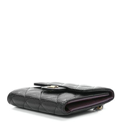 Chanel Caviar Quilted Compact Flap Wallet Black 12 of 15