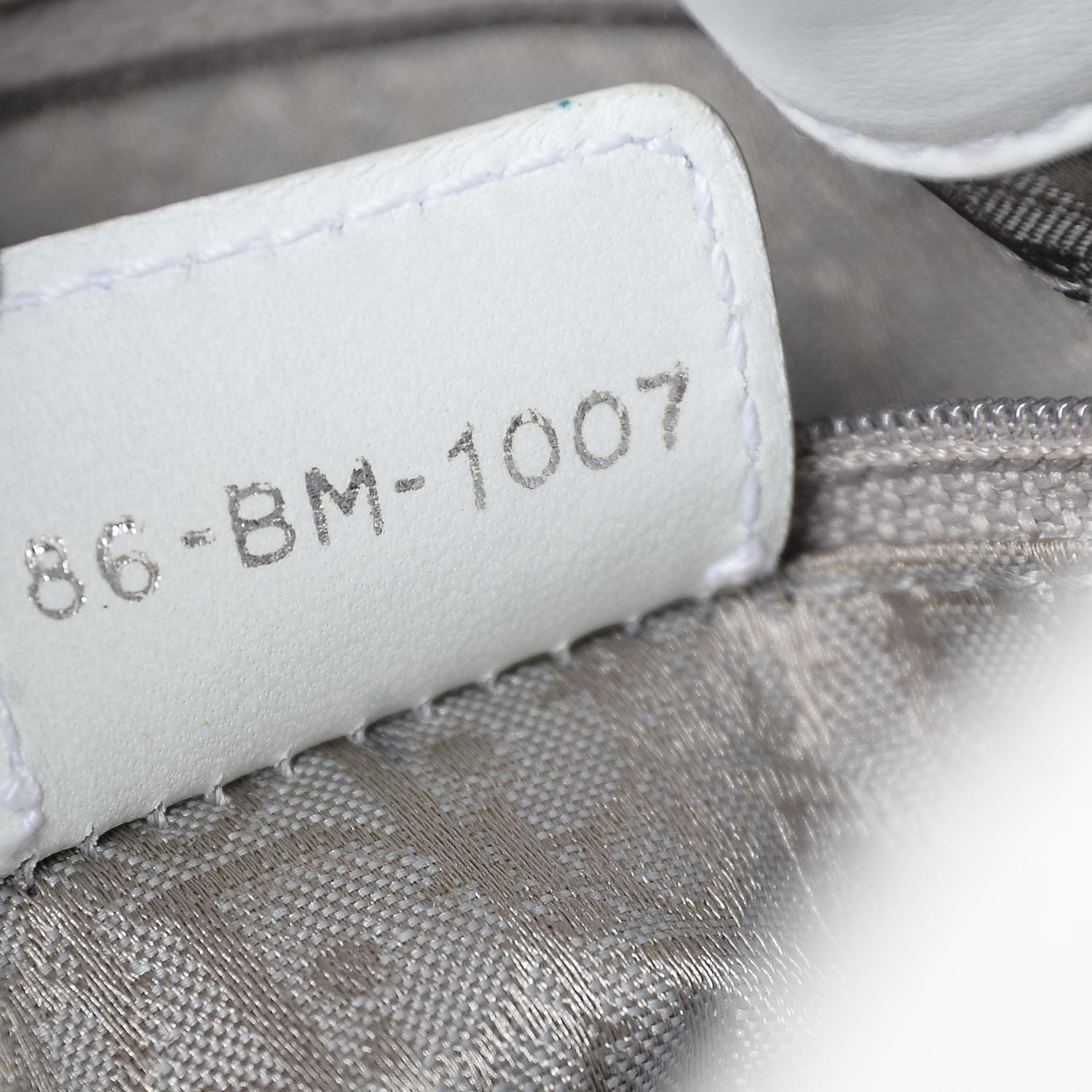 Christian Dior Lambskin Stitched Cannage Drawstring Bag White 7 of 13