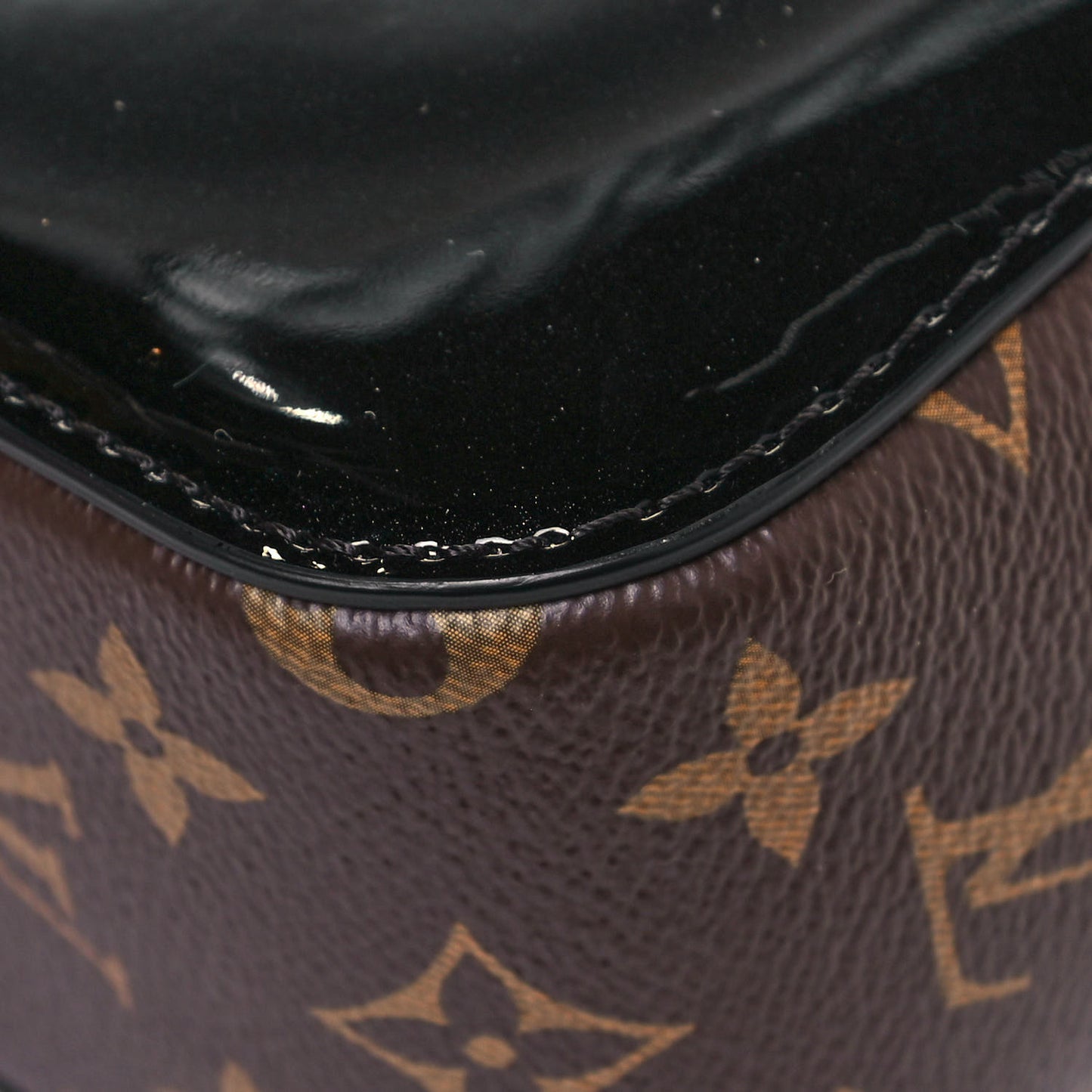 Patent Calfskin Monogram Cherrywood BB Black