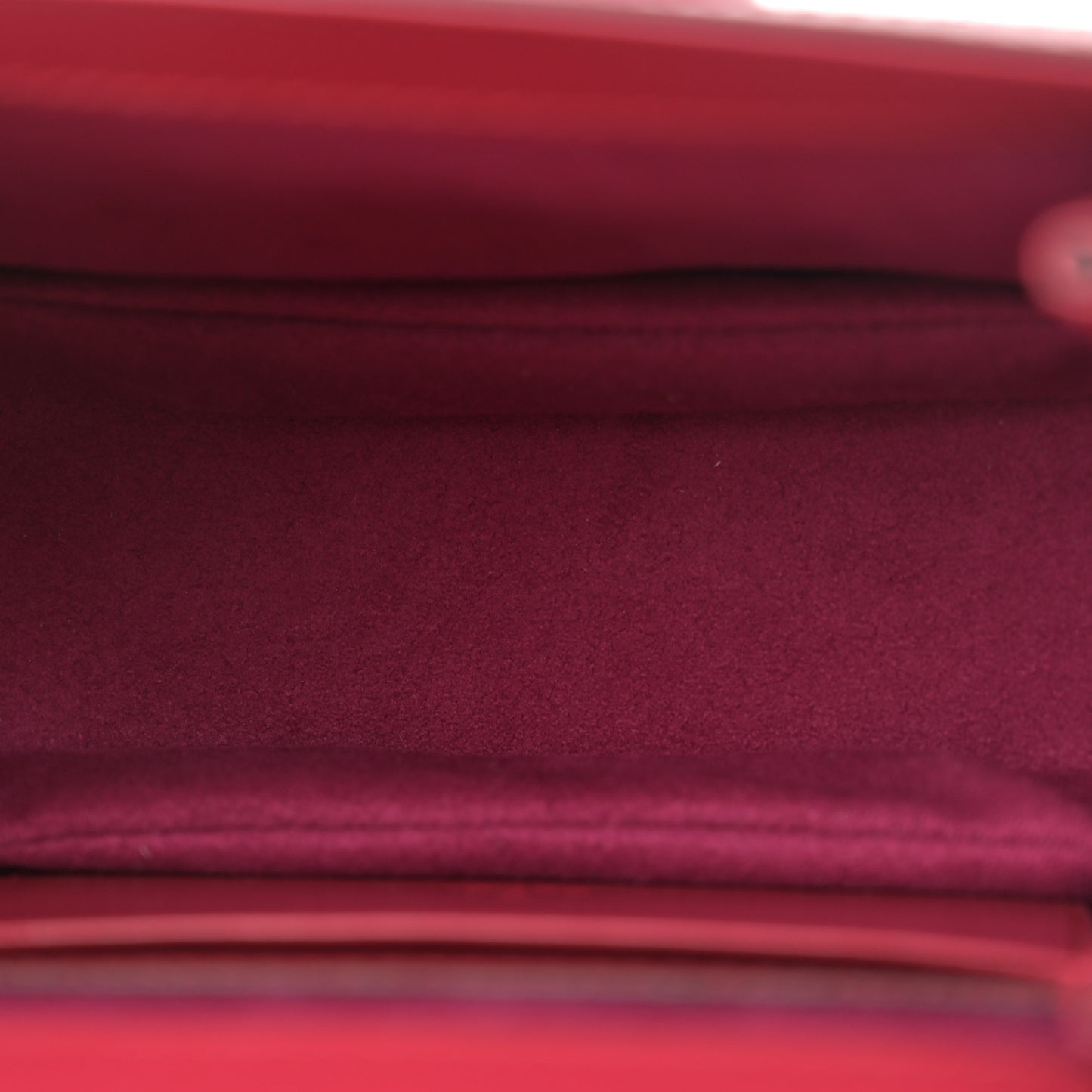 Moire Fabric Calfskin Rhinestone Monogram Monochrome Mini Bamboo 1947 Top Handle Chain Bag Dark Cherry Red
