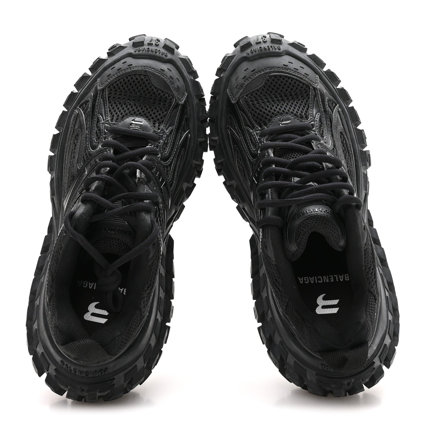 Mesh Nylon Mens Monocolor Bouncer Sneakers 37 Black