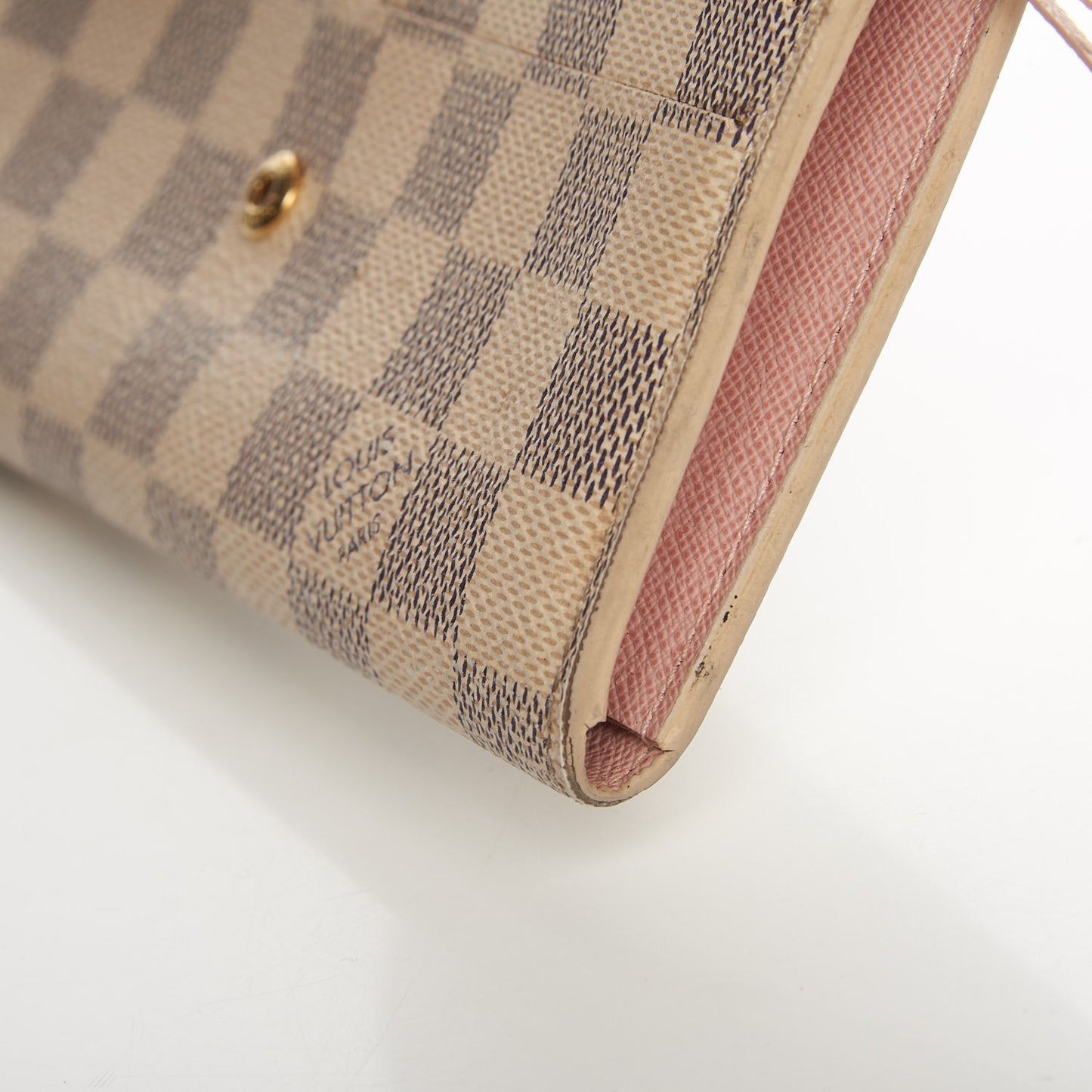 Damier Azur Emilie Wallet Rose Ballerine