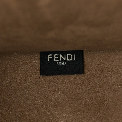 Fendi Fabric Jacquard FF 1974 Logo Large Fendi Sunshine Shopper Tote Tobacco Moro Sand 6 of 10