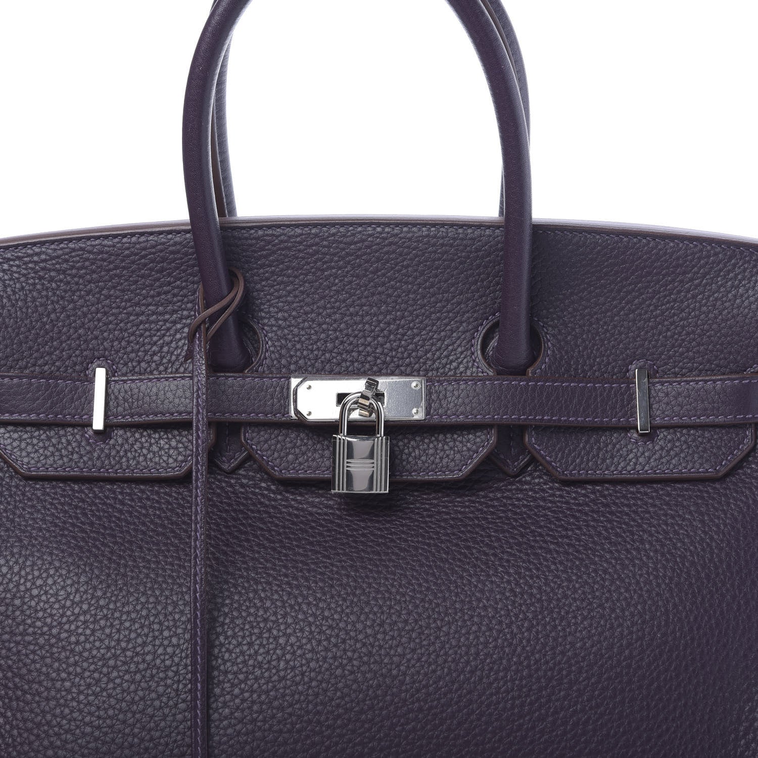 Hermes Taurillon Clemence Birkin 35 Raisin 9 of 11